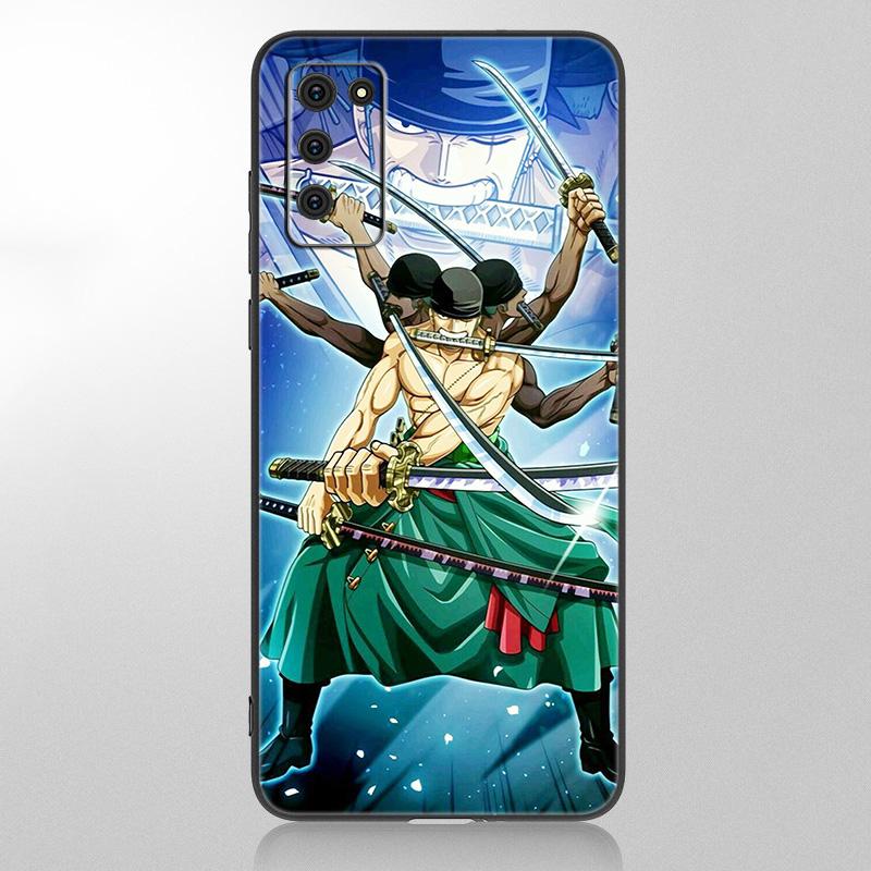 Anime Roronoa Zoro Case For Samsung Galaxy A12 A02S A22 A32 A52 A72 A71 A51 A41 A31 A21 A11 A50 A70 A10S A20S Black Soft Cover