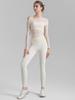 Autumn Yoga Set: Women's High-End Lycra Mesh Two-Piece with No-Show Seams