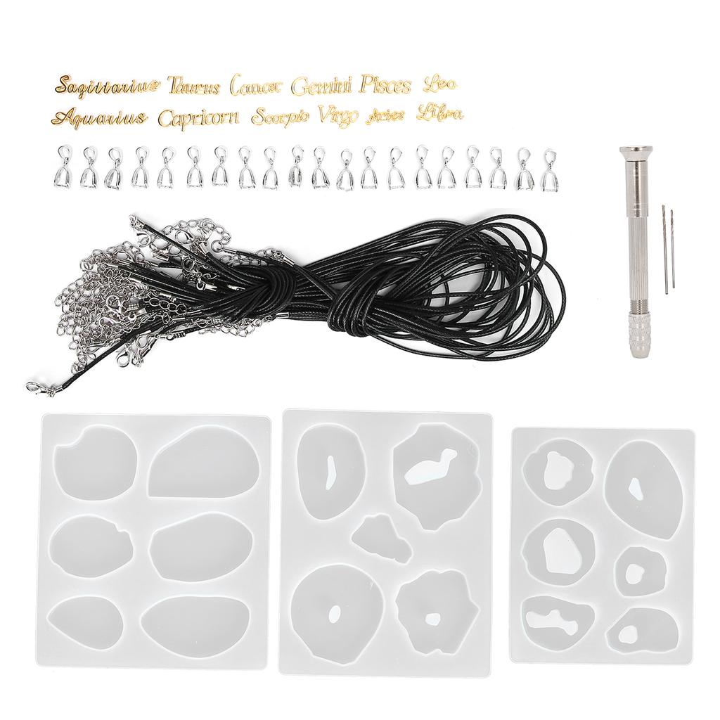 DIY Silicone Mold Jewelry Craft Pendant Making Irregular Mold Hand Drill Accessory Set