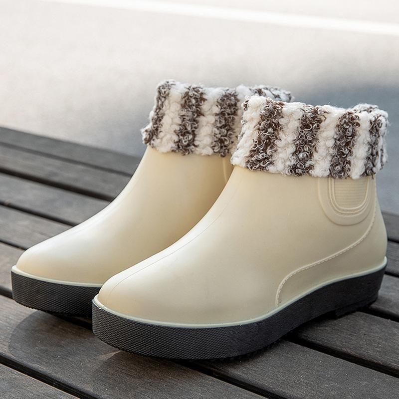 Fashion Short Waterproof Shoes Rain Shoes Adult Outdoor Work Rain Boots Women's Casual Wear-resistant Non-slip Rubber Shoes