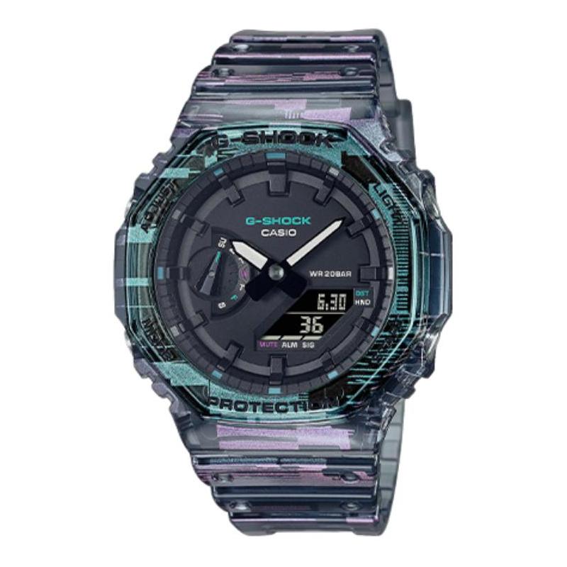 

Casio G-SHOCK Series Dimensional Era Ice Tough Camouflage Fashion Quartz Movement Resin Strap Japanese and Korean Watch Uniform for Men GA-2100NN-1APR чёрный