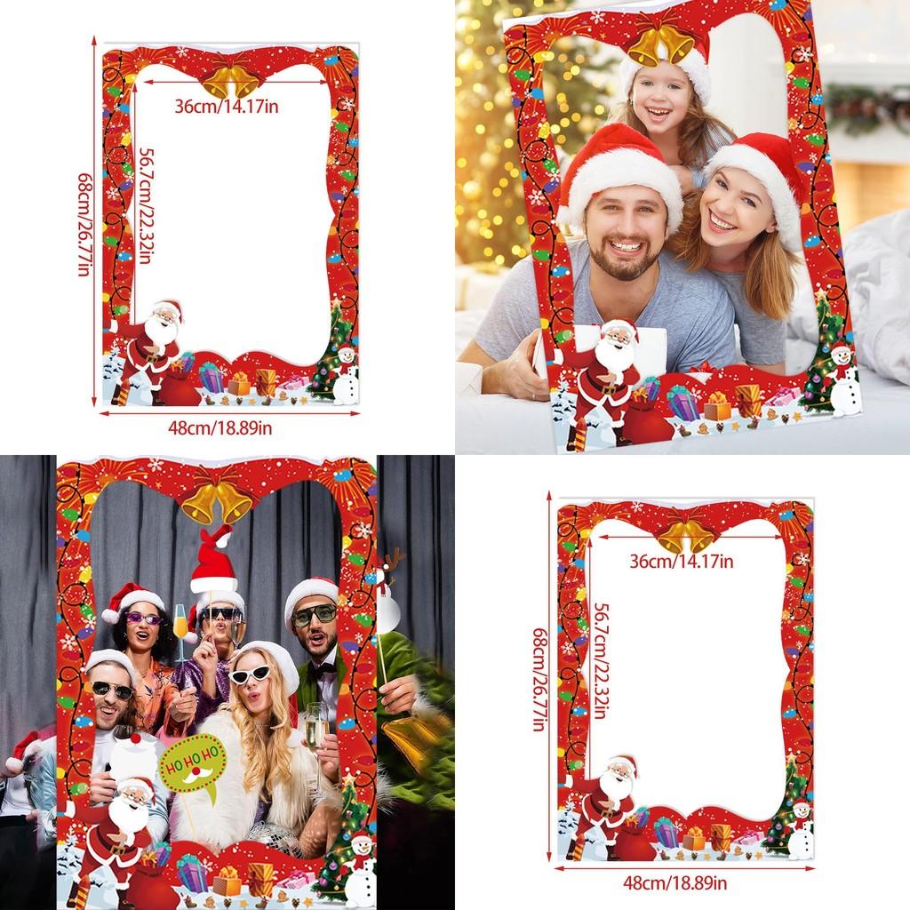 Decor Scene Christmas Paper Photo Frame Prop For Kids Adults Pictures Holiday