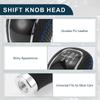 TUCKBOLD Universal Shift Knob with 4 Adapters for Manual Transmission PU 1 Set 6-Speed Vehicles, 9.5cm Leather, Black/Blue,