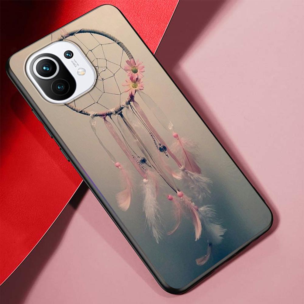 

Чехол «Ловец снов» для Xiaomi Mi 11 Lite 5G 12 Pro Note 10 10T 9 SE 9T 10S 8 A2 Lite CC9, черный мягкий чехол для телефона Xiaomi Mi Note10Lite