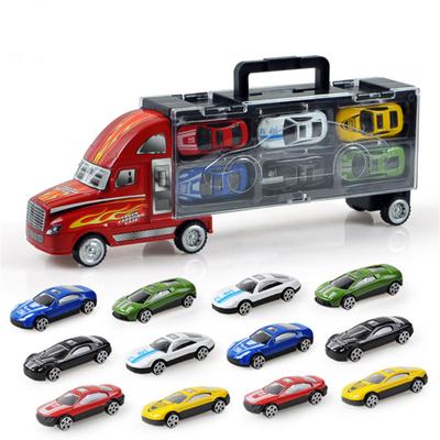 Dzieci Pull Back Cars Container Car Storage Box Zestaw kombinowany dla dzieci Chłopcy Dziewczęta ( Mały samochód