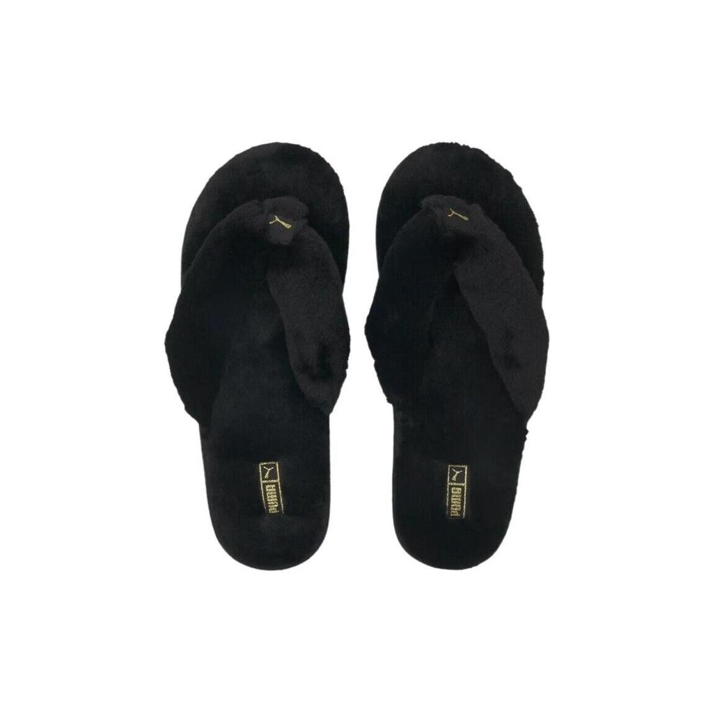 Puma Fluff Flip Comfortable Lightweight Sports Slippers Women Slippers Black 385349-01