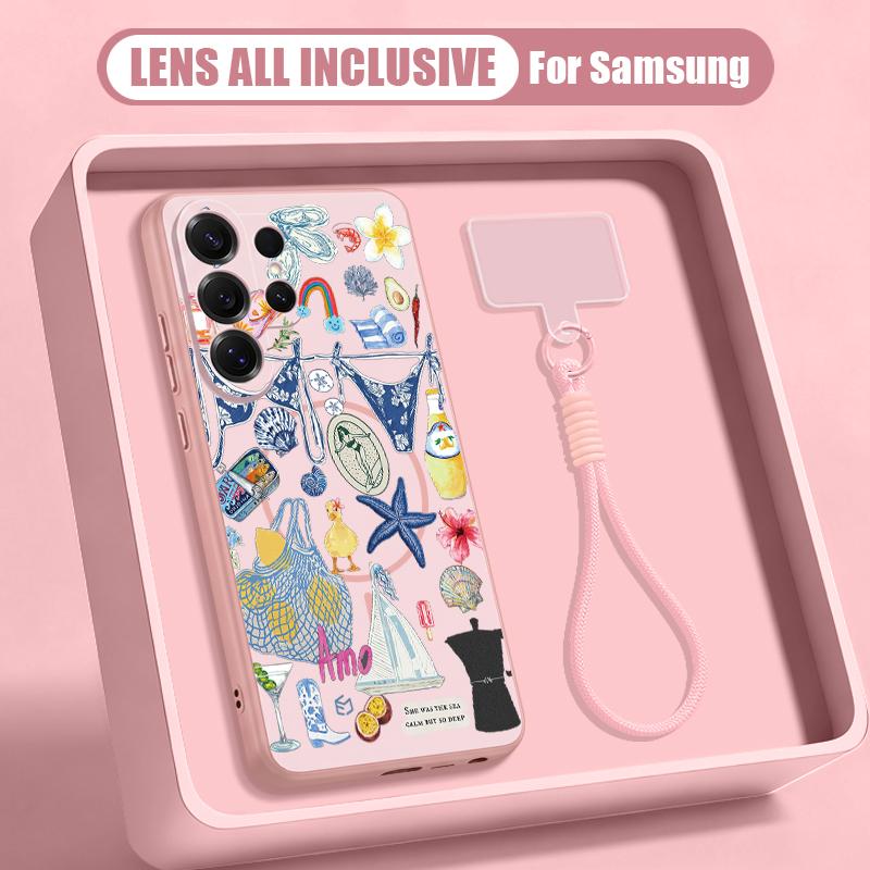 Mountains and Rivers Scencery Case For Samsung S26 Ultra S25 FE S24 S24 Plus A57 A37 A17 A56 A36 A16 A55 A35 A15 A54 5G Hybrid Magnetic Matte Cover