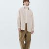 UNIQLO FW23 U Series Plain Twill Loose Long Sleeve Shirt Men shirts Light-Gray 462141-02