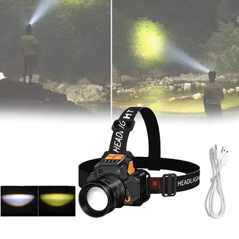 Gesture Sensing Led Headlamp Zoomable Beam Powerful Light Night Fishing Lights