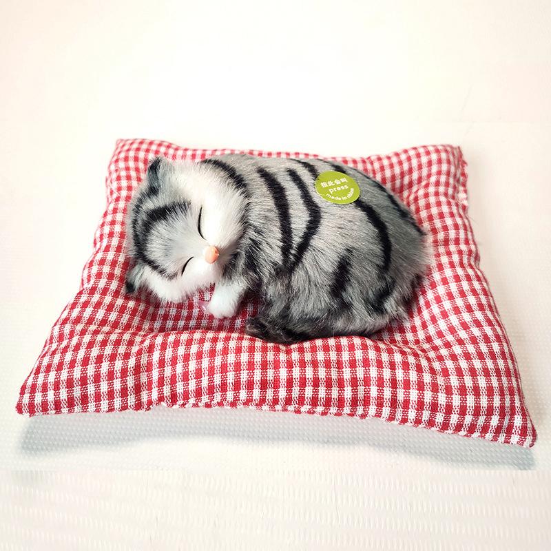 Lovely Plush Kittens Doll Toy Home Decoration Car-Styling Car Ornaments Cute Simulation Sleeping Cats Dashboard Decoration
