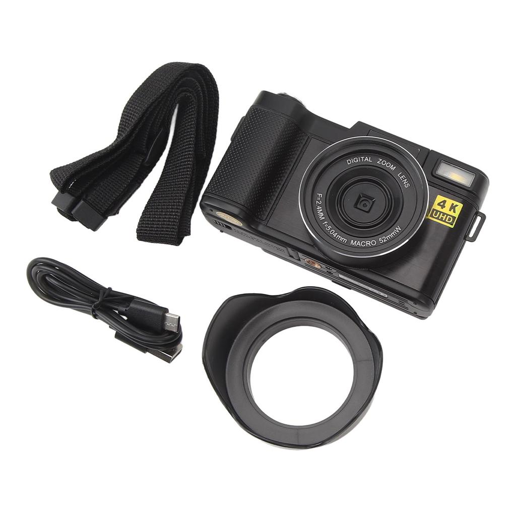 Smart Digital Camera Anti Shake 3inch Screen Auto Face Beautifying Function 52mm Interface 16x Zoom 48MP 4K HD Digital Camera