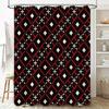 Orange Diamond Pattern Shower Curtain Waterproof Washable Home Decor Bathroom Rug Accessory Free Shipping On