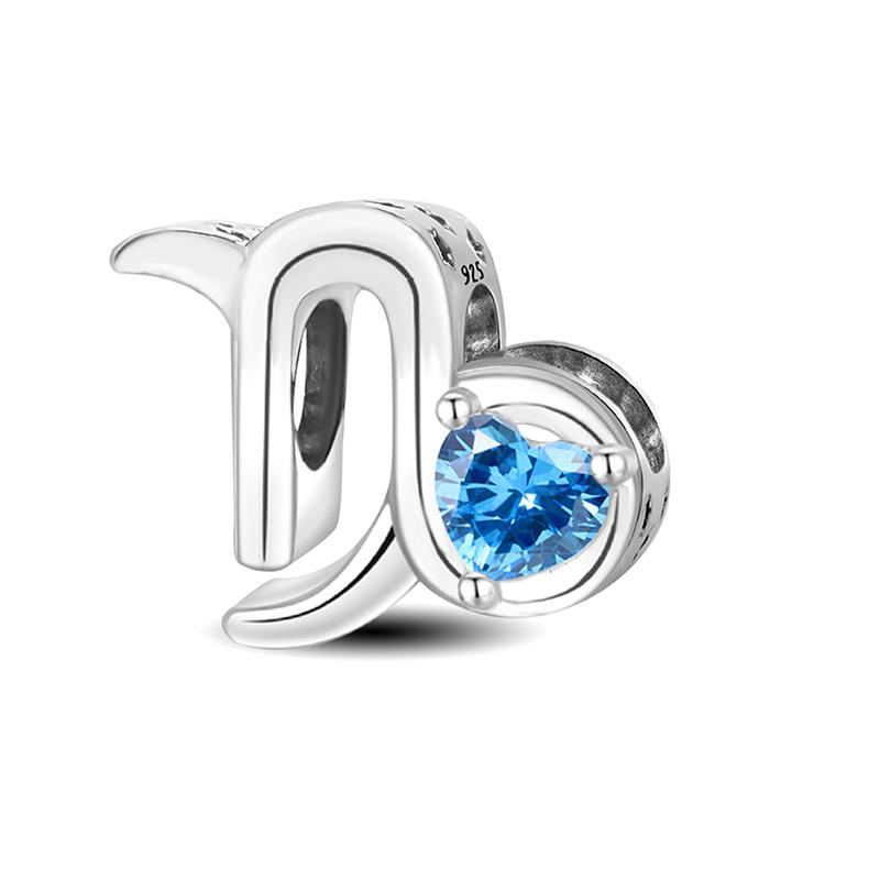 Copper Twelve Constellation Love Heart Zircon Beads Diy Bracelet Bangle Making Gift Of High Quality Fine Jewelry