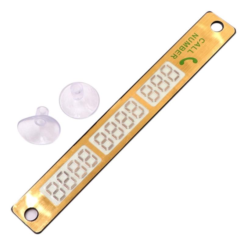 

Временный знак остановки автомобиля SUV Парковочная наклейка Карта с номером телефона Табличка Светящаяся Универсальные аксессуары для автостайлинга золотой