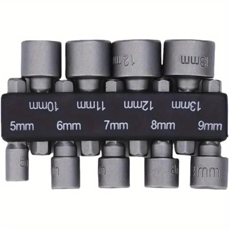 18pcs/set 5mm-13mm Hex Sockets Sleeve Nozzles Nut Driver Set Screwdriver Set Schroevendraaier Sets Tools Socket Wrenches
