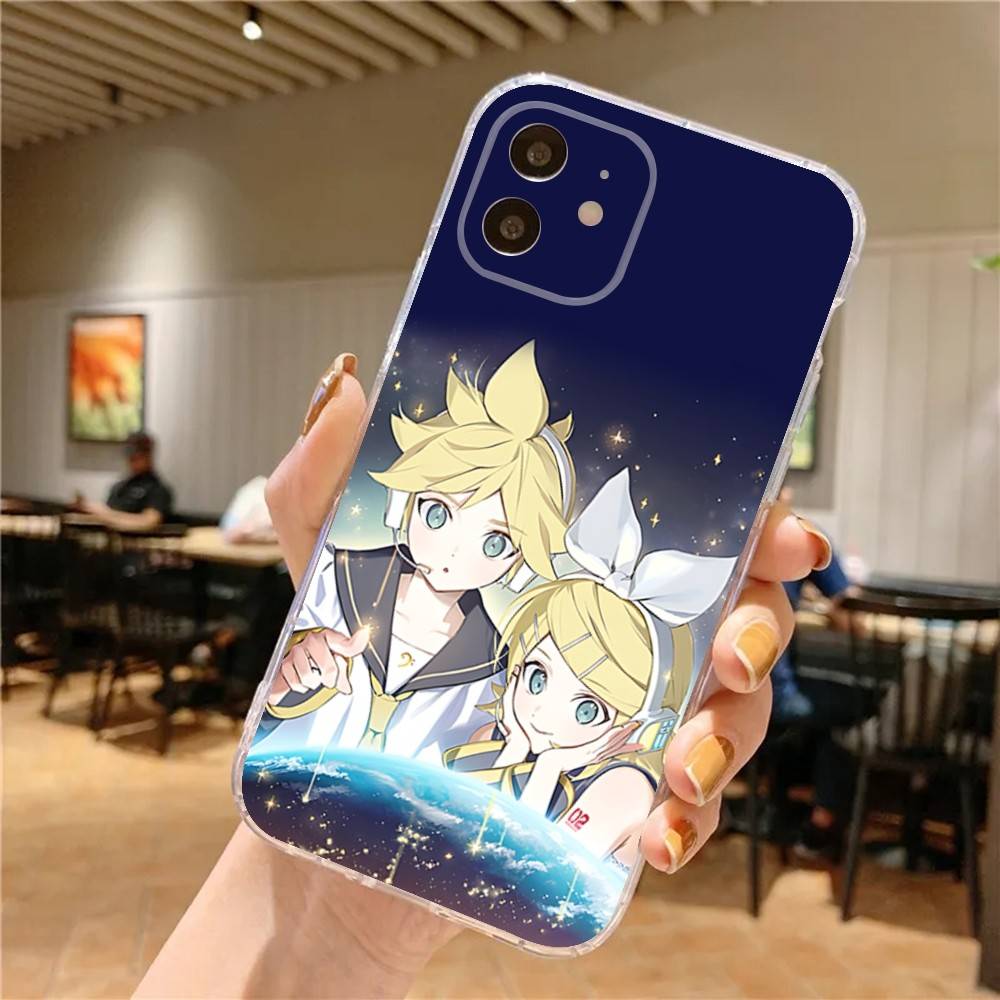 Rin K-KagamineS Len Phone Case For iPhone 17,16,15,14,13,12,11 Pro,Max,Plus,X,XS,XR,SE4,E Mini Transparent Soft Cover