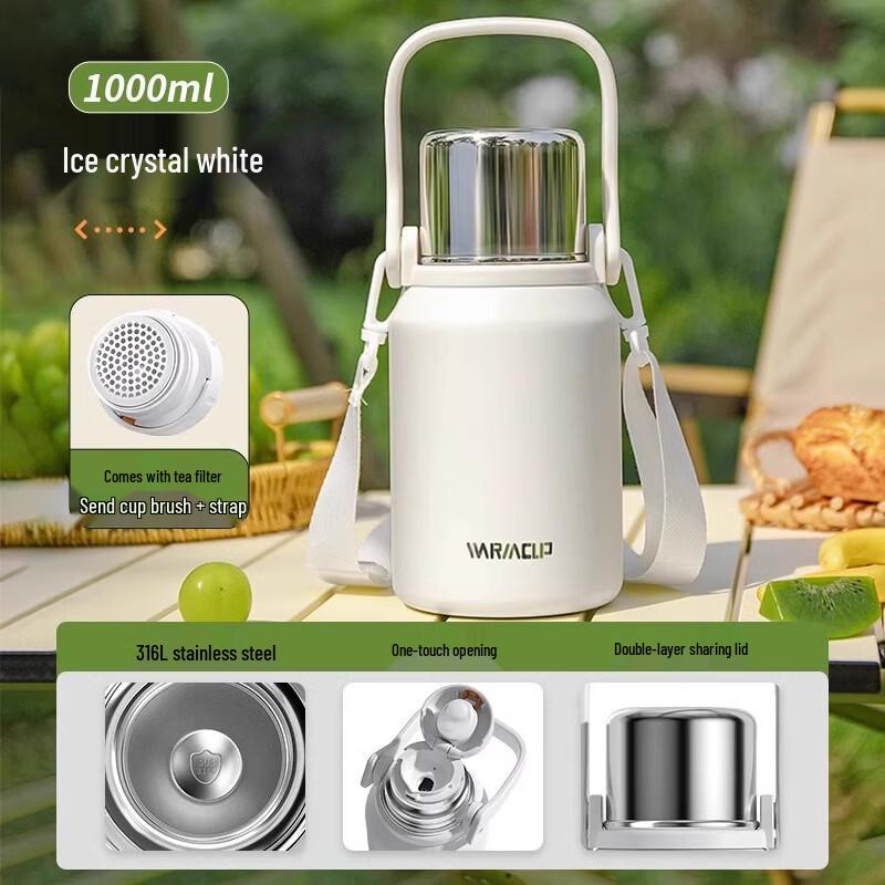 Shangqi 1000ml 316L Stainless Steel Insulated Bottle with Tea Infuser