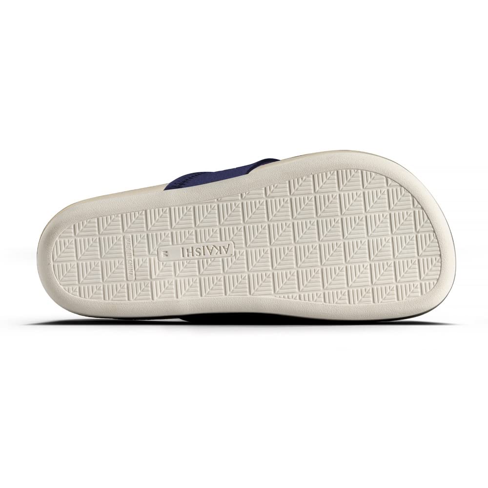 AKAISHI Official Arch Fitter 610 Exercise Room Sandals Room Indoor Use Five-Toe (M (23.0cm-23.5cm)), Navy, Women's Shoes,