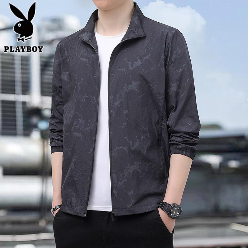 PLAYBOY Men s Ice Silk UV Protection Outdoor Jacket 4XL