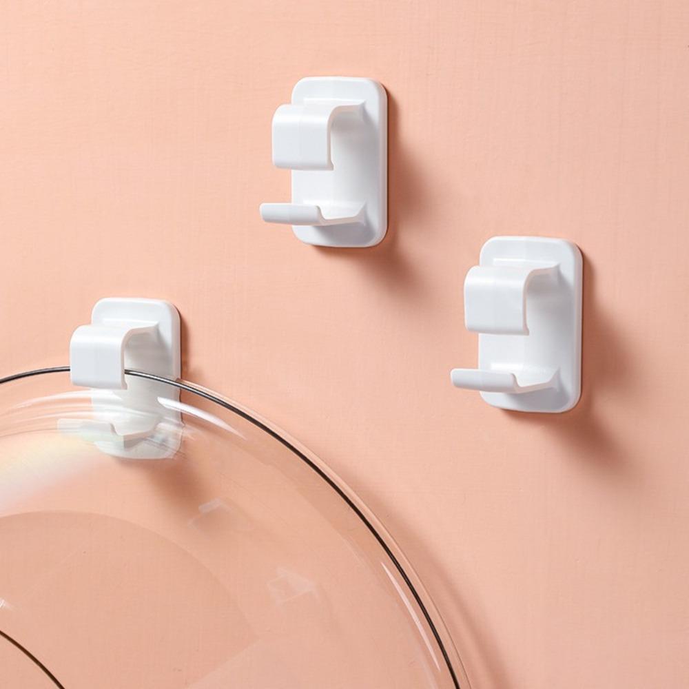 6Pcs Washbasin Hooks Adhesive Hooks Storage Rack Wall-Hung Washbasin Holder Home Bathroom Kitchen Supplies