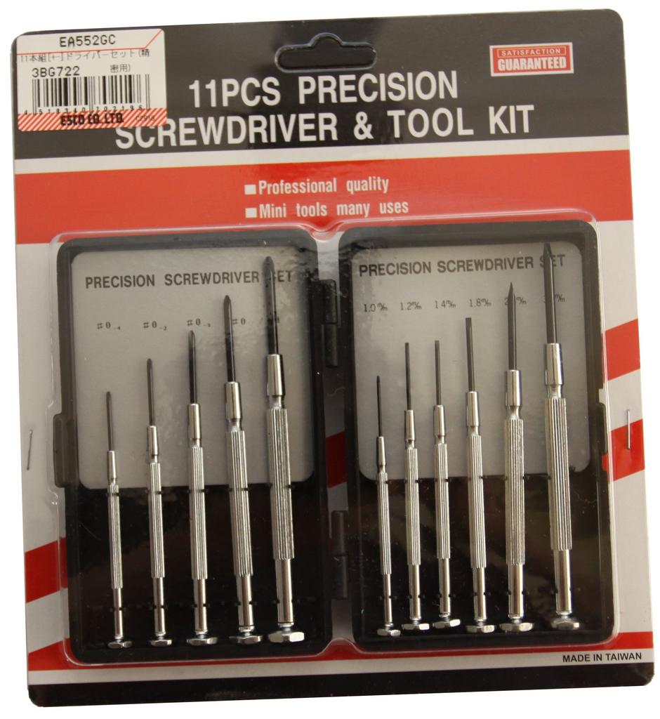 ESCO Precision Driver Set EA552GC 11-Piece (Plus-Shaped)