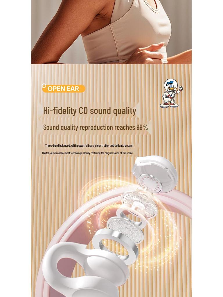 Disney Winnie the Pooh Wireless Bluetooth Earphones - Cartoon Mini, Half-in-Ear Design, Long Battery Life