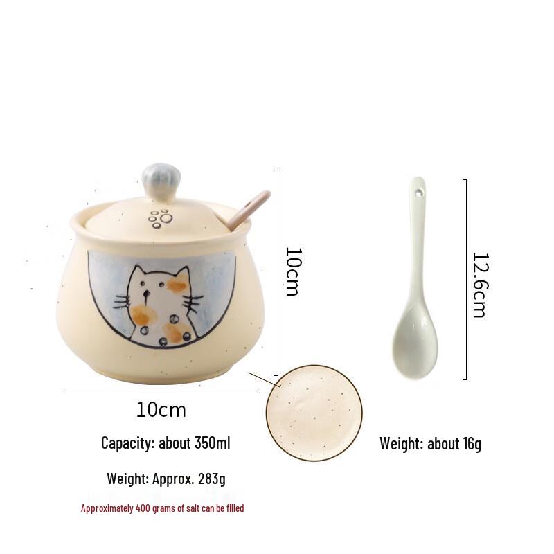 Ceramic Lucky Cat Lard Storage Jar