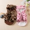 Warm Fleece Dog Clothes Thickened Pet Padded Coat Fashion Pet Hooded Coats  Dog