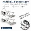 Stainless Steel Curved End Link Set Metal Wristband Curved End Bracelet Adapter  Watch Accessories
