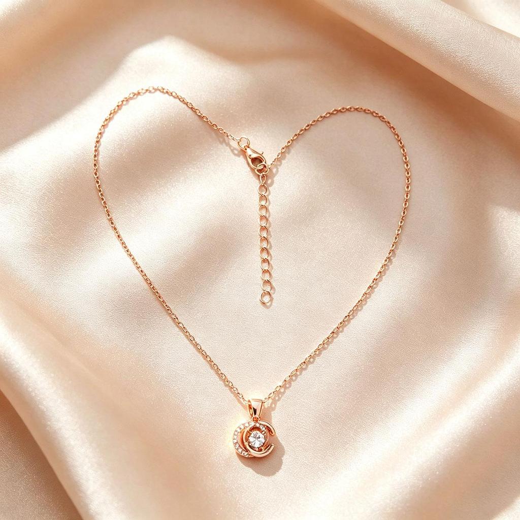 Korean Simple Necklace Women's Internet Celebrity Daily Letter Small Fragrance Warm Atmosphere Temperament Versatile Clavicle Chain