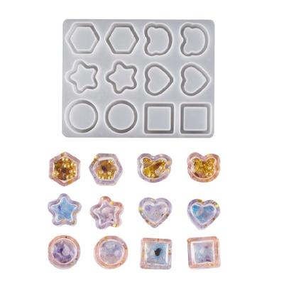 Sturdy Silicone Craft Mold with Unique Star Heart Patterns Portable Accessory for Homemade Chocolates and Cakes