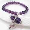 S447 popcorn stone crystal bracelet lucky cat bracelet pearl bracelet hand jewelry direct sales