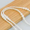 Purse Chain Strap Faux Pearl Bag Chain Strap Replacement with Metal Buckles Shoulder Cross Body Bag Chain for Ladies Tote Handbag