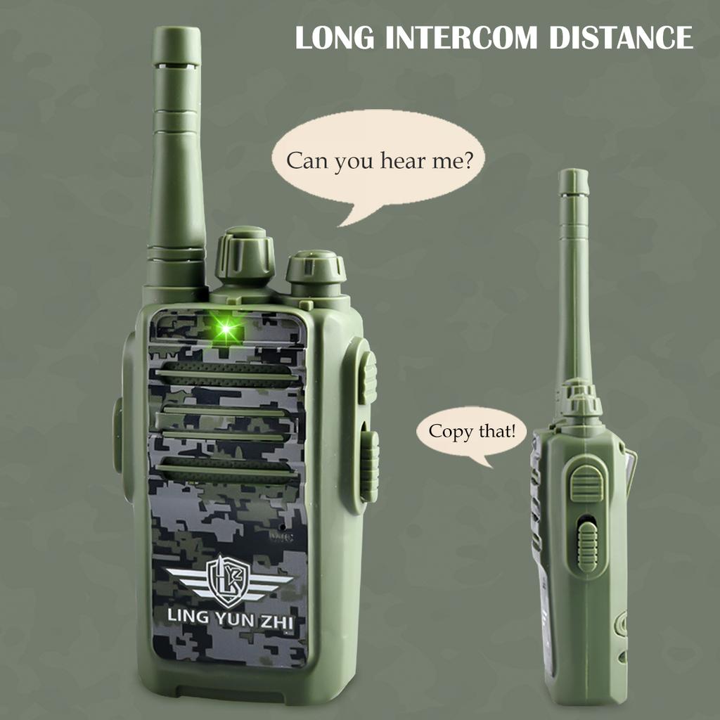 2Pcs Electronic Long Range Walkie Talkie Toys, Intercom Mini Interphone Digital Sound Communication Game Indoor and Outdoor