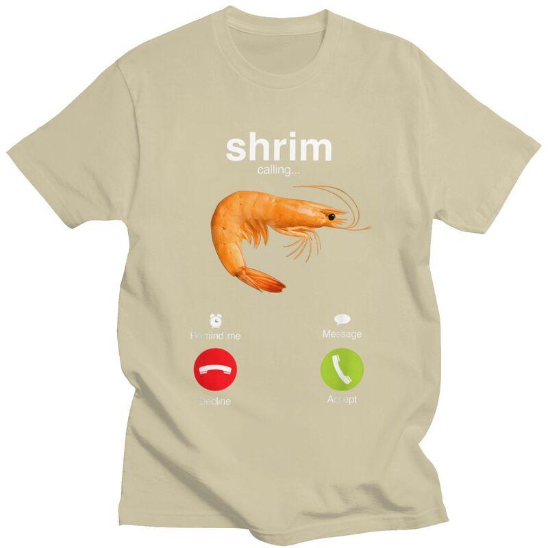 T Shirt  Short-Sleeve Funny Shrimp Meme T-shirt Streetwear Tee Tops for  Tshirt Women Clothing