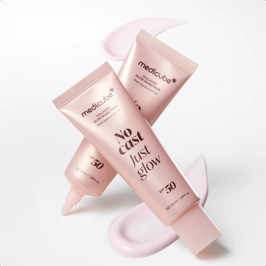 Medicube No Cast Just Glow Collagen Glow Sun Cream 50ml SPF 50 Broad Spectrum Face Sunscreen
