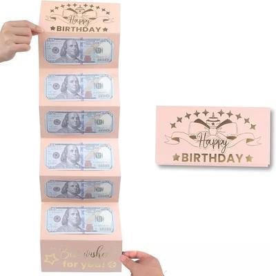 DIY Creative Folding Red Envelope - Ceremonial Birthday Gift with Valentine Surprise Wallet Insert Festive Money Holder
