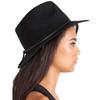 Used Brixton Black Wool Fedora Hat Centerfold Hat S