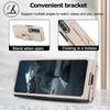 For Samsung Galaxy Z Fold4 5G Case Kickstand Card Slots Leather Coated TPU Cover with Shoulder Strap