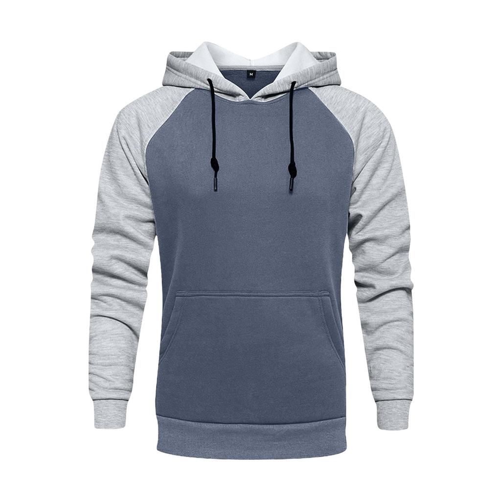 Street Man Loose Blank Fleece Sweater Men'S Large Long Sleeve Hoodie