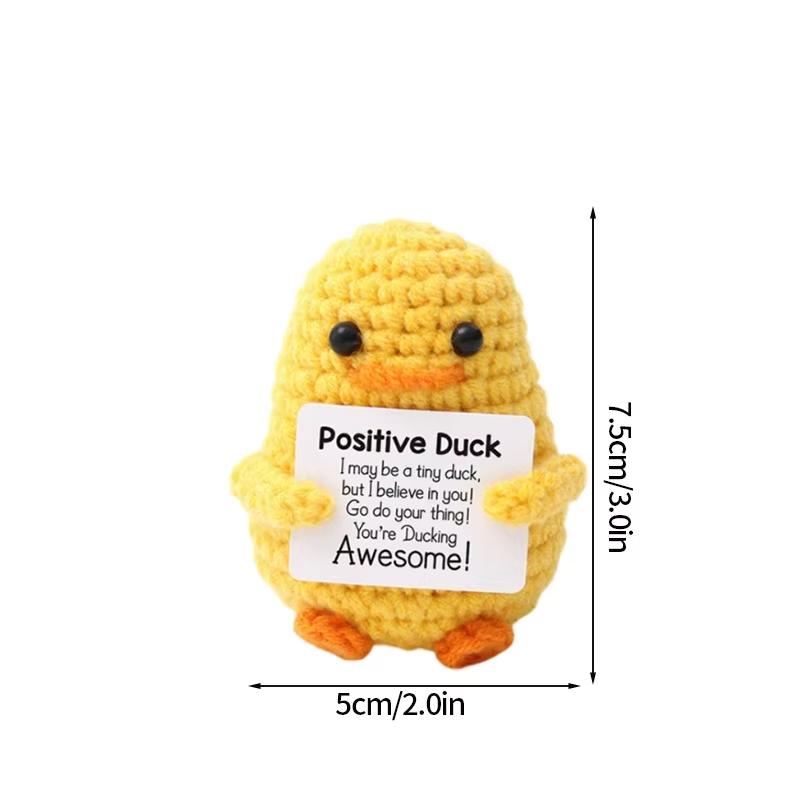 Lustige Häkel-Kaffee-Puppe zur emotionalen Unterstützung mit Karte Desktop-Ornament Handgefertigt Gestrickte Kaffee-Puppen Weihnachtsgeschenke Heimdeko