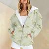 Hanorac Casual cu Imprimeu Floral pentru Femei Jachetă cu Fermoar cu Mânecă Lungă Îmbrăcăminte Sport Îmbrăcăminte Exterioară Buzunar Cardigan Modă Toamnă Iarnă