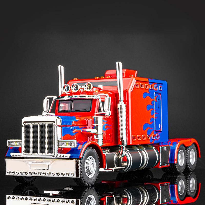 1/24 פיטרבילט 389 משאיות סמי-טריילר משאית סגסוגת משאית שרירים אמריקאית דגם צעצוע מתכת יציקה צליל ותאורה צעצוע מכונית לילדים רכב