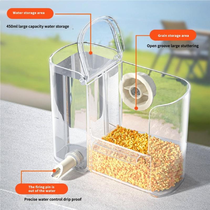 MultiPurpose Bird Feeder Water Dispenser Automatic Parrots Drinking Dispenser Feeder Watering Feeding Supply A0KF
