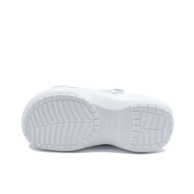 Crocs Classic Platform Clog EVA Classic Vintage Beach Fashion and Versatile Hole Shoes Unisex White and Blue