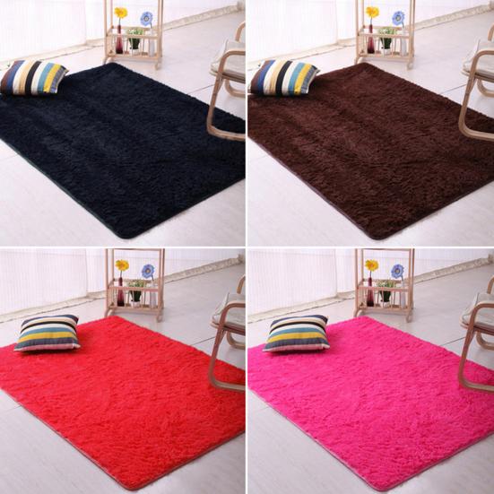 Candy Color Soft Anti-Skid Carpet Flokati Shaggy Rug Living Bedroom Floor Mat