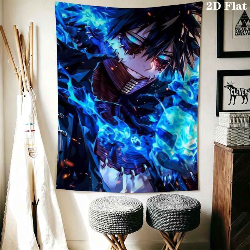 My Hero Academia Wall Tapestry Aesthetic Wall Hanging Printed Fabric Blanket Decorative Tapestries for Bedroom Living Room Home Decor