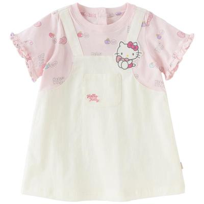 DAVE & BELLA Hello Kitty Collaboration Girls' Faux Two-Piece Dress