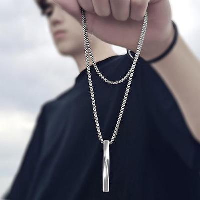 Collier homme collier femme nouveau pendentif collier marée Hip Hop collier acier inoxydable pendentif bijoux
