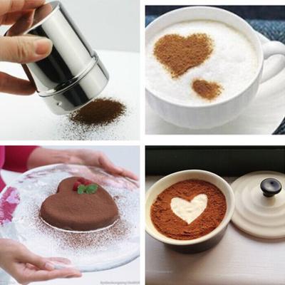 Edelstahl Feinmaschiges Kaffee Schokoladenpulver Streuer Sieb Puderzuckerstreuer Schüttler